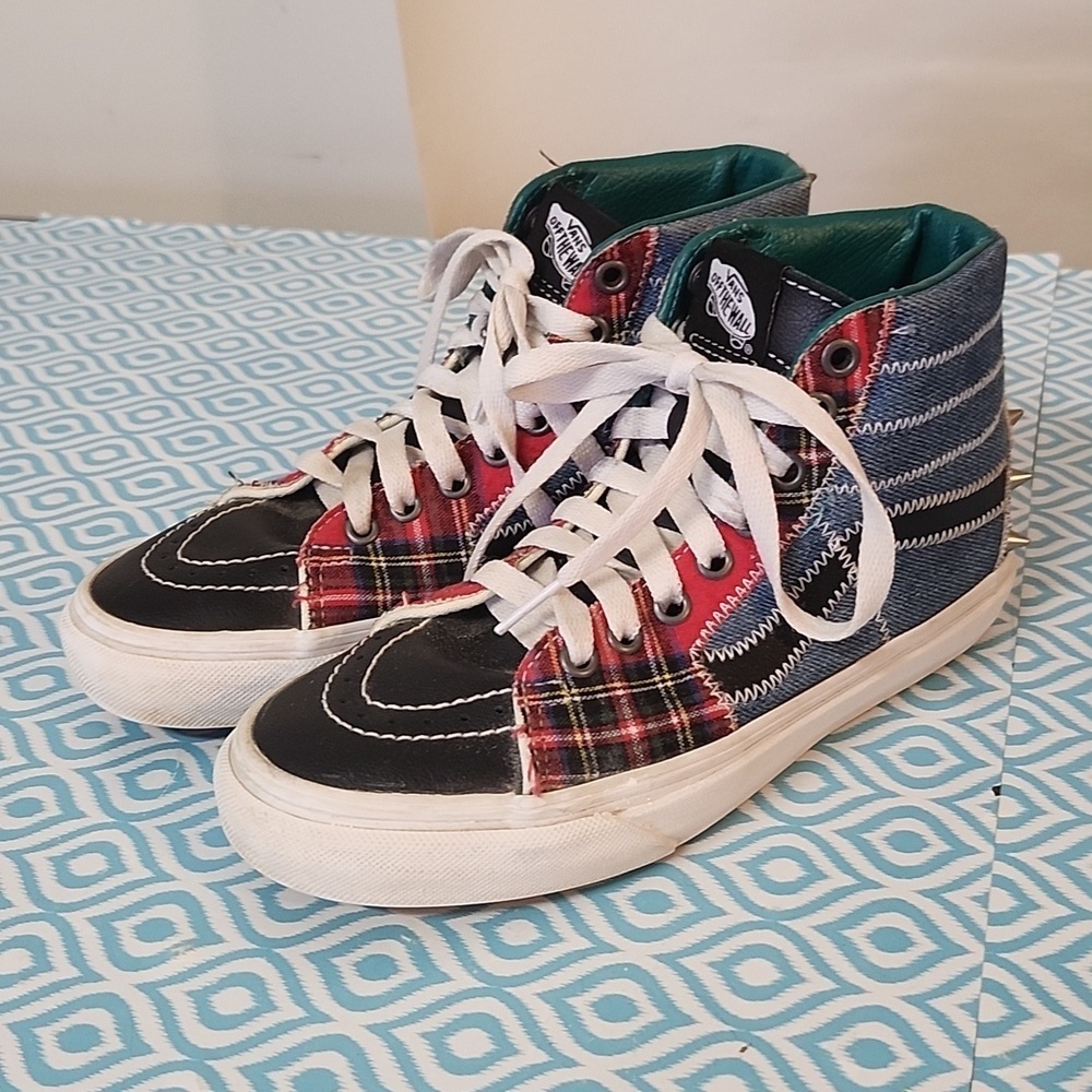 Vans SK8-Hi Tartan Daze Sneakers kids 4 or women's 5.5